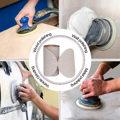 Sticky backes rose sandpaper disc roll Sticky backes rose sandpaper disc roll